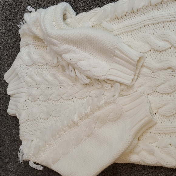 NWOT Farm Rio White Midi Sweater Dress sz M - Picture 10 of 12